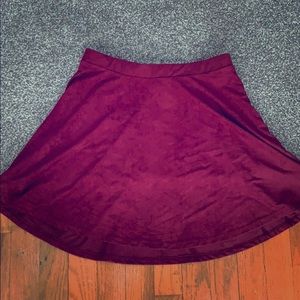 Red velvet circle skirt - NEW